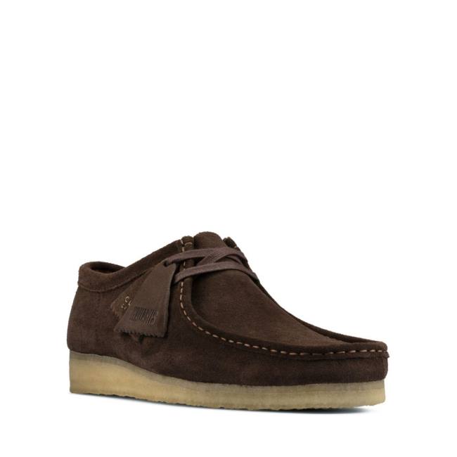 Clarks Wallabee Elegantni gležnjarji Moški Temno Rjave | CLK578MCY