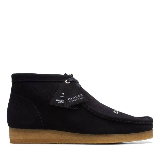 Clarks Wallabee Elegantni gležnjarji Moški Črne | CLK914WLI