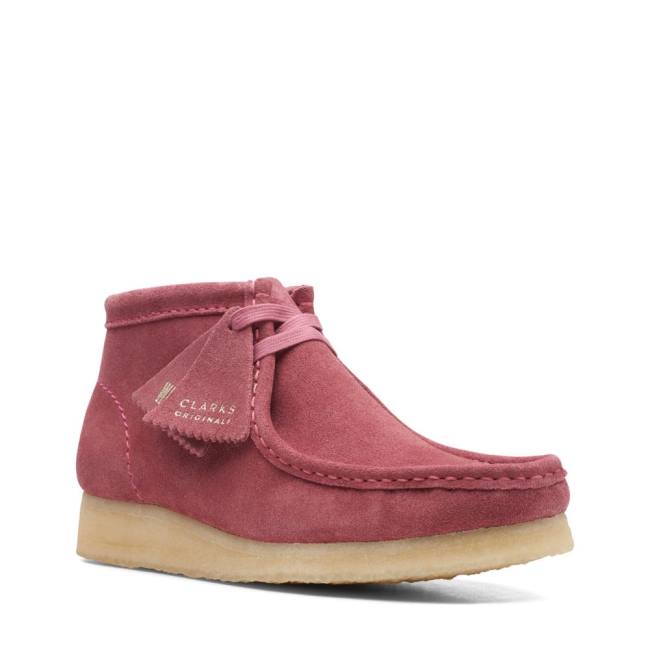 Clarks Wallabee Elegantni gležnjarji Ženske Roza | CLK079LZS