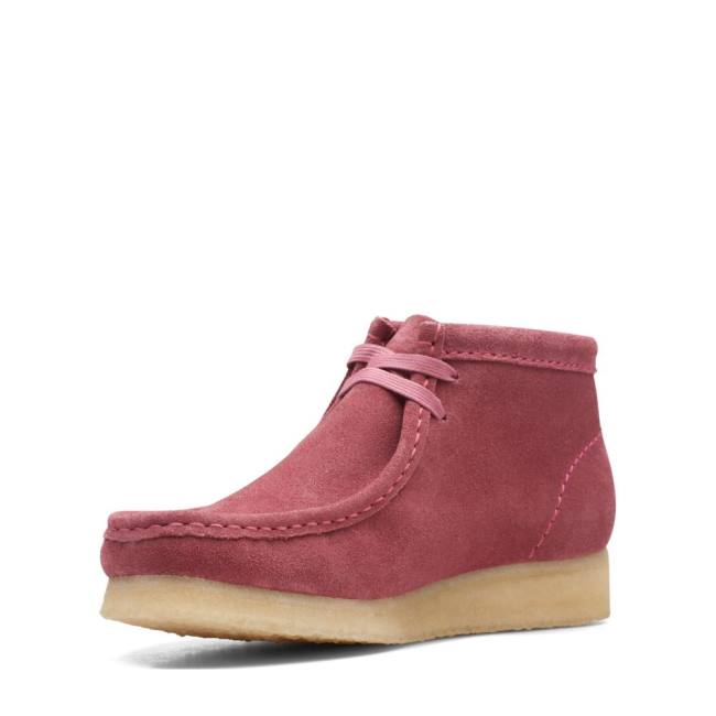 Clarks Wallabee Elegantni gležnjarji Ženske Roza | CLK079LZS