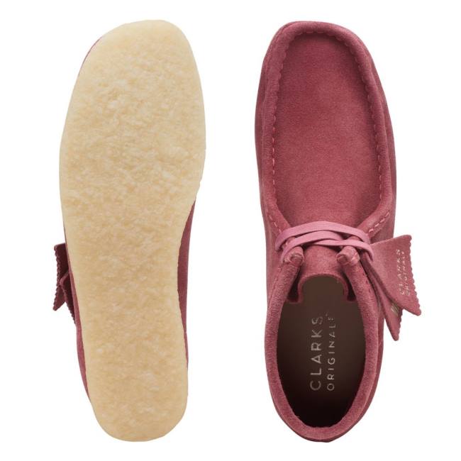 Clarks Wallabee Elegantni gležnjarji Ženske Roza | CLK079LZS