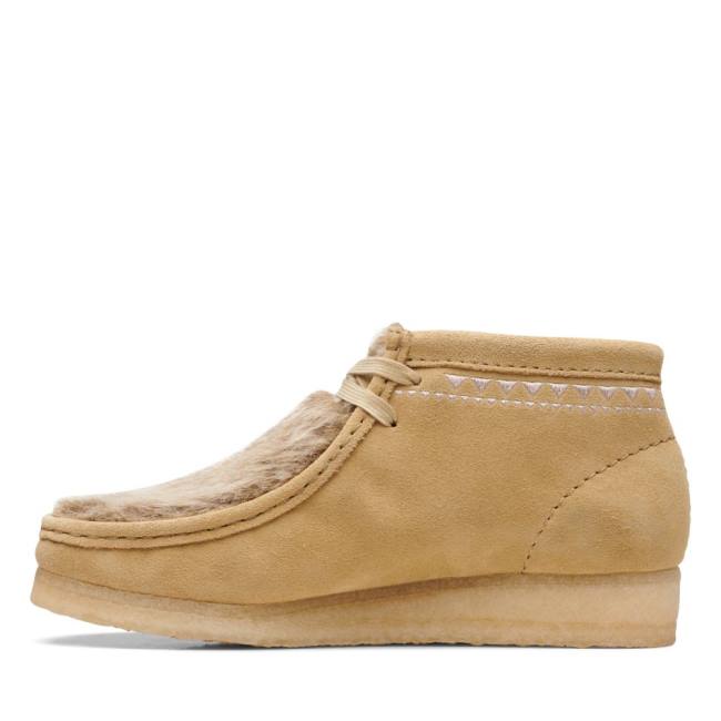 Clarks Wallabee Elegantni gležnjarji Ženske Kaki | CLK736BQC