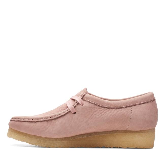 Clarks Wallabee Elegantni gležnjarji Ženske Roza | CLK826DOT