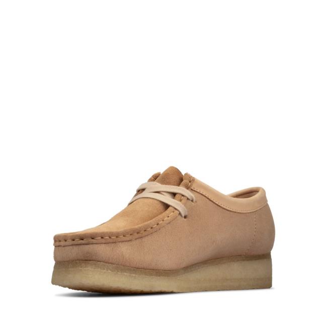 Clarks Wallabee Ravni Čevlji Ženske Svetlo Rjave | CLK687ARM