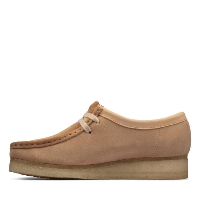 Clarks Wallabee Ravni Čevlji Ženske Svetlo Rjave | CLK687ARM