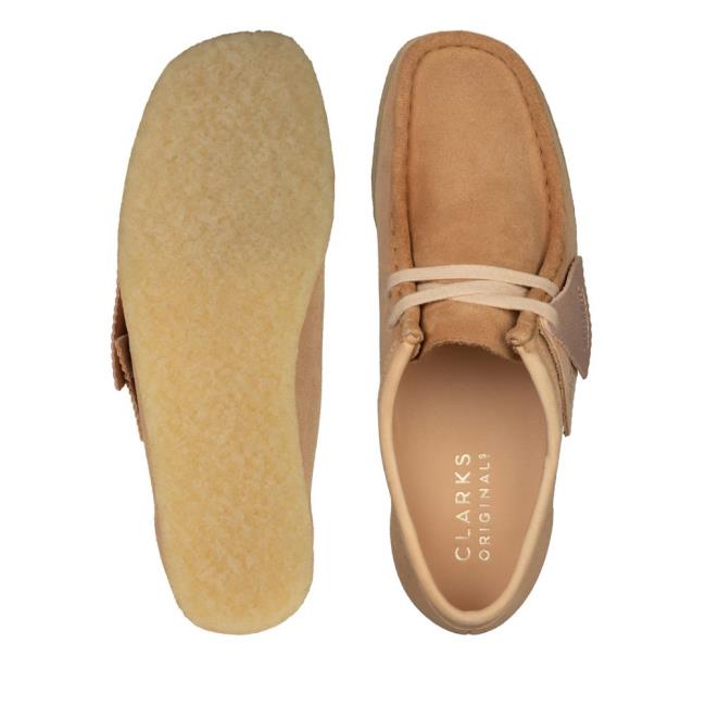 Clarks Wallabee Ravni Čevlji Ženske Svetlo Rjave | CLK687ARM