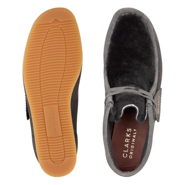 Clarks Wallabee Wedge Elegantni gležnjarji Ženske Temno Sive | CLK962QLA