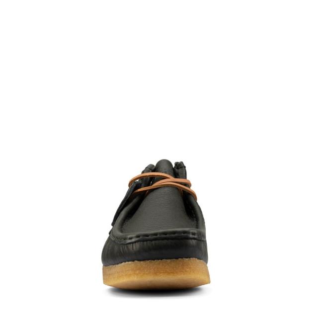 Clarks Wallabee Črne Čevlji Moški Črne Bež | CLK756LFZ