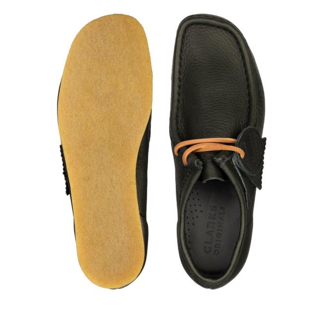 Clarks Wallabee Črne Čevlji Moški Črne Bež | CLK756LFZ