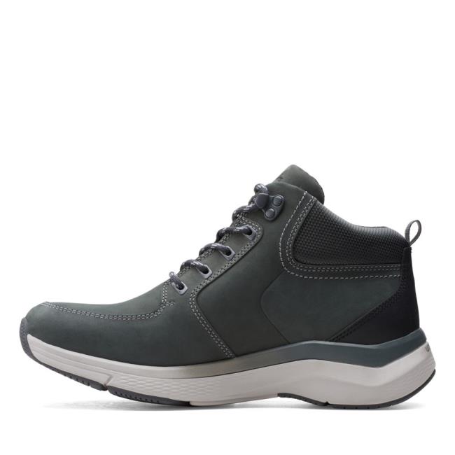 Clarks Wave2.0 Hi Elegantni gležnjarji Moški Temno Sive | CLK089PDL