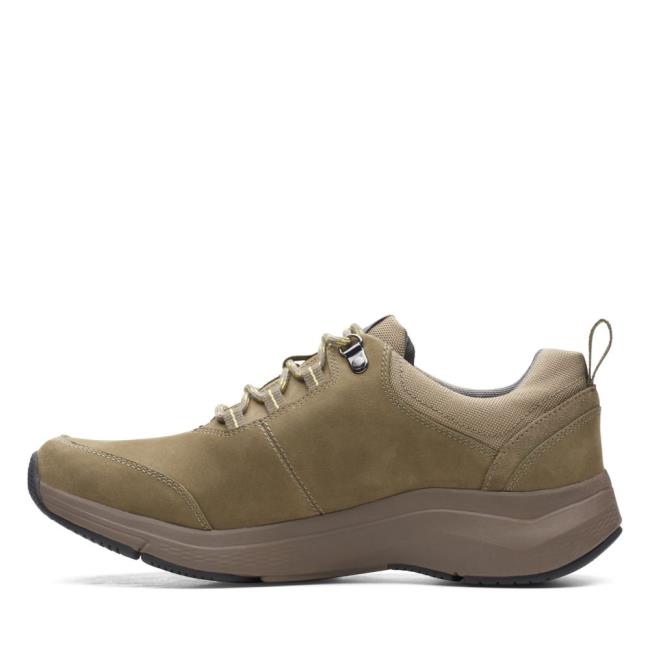 Clarks Wave2.0 Tie Superge Moški Olivno Zelene | CLK185ACI