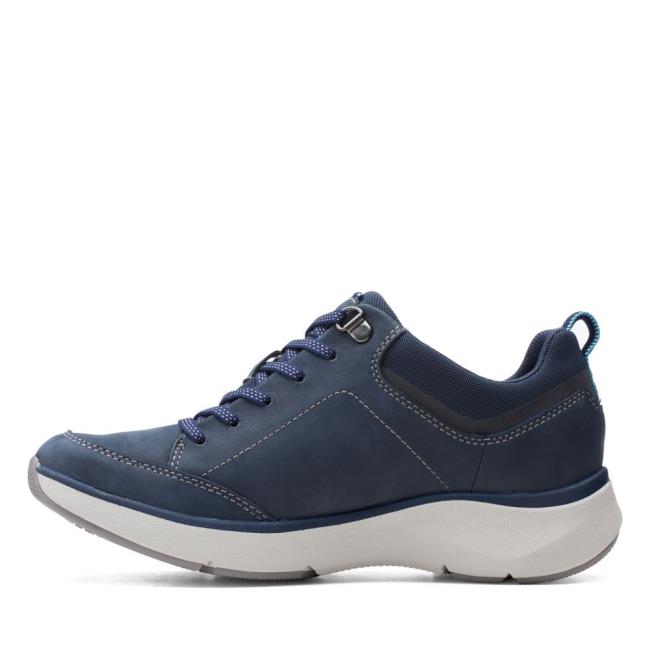 Clarks Wave 2.0 Lace. Superge Ženske Temno Modre | CLK692CHX