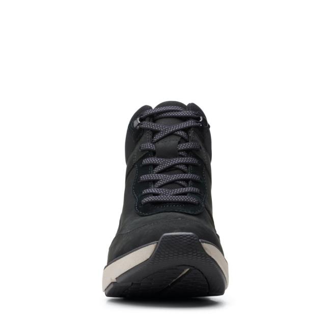 Clarks Wave 2.0 Mid. Gležnarji Ženske Črne | CLK952FBN