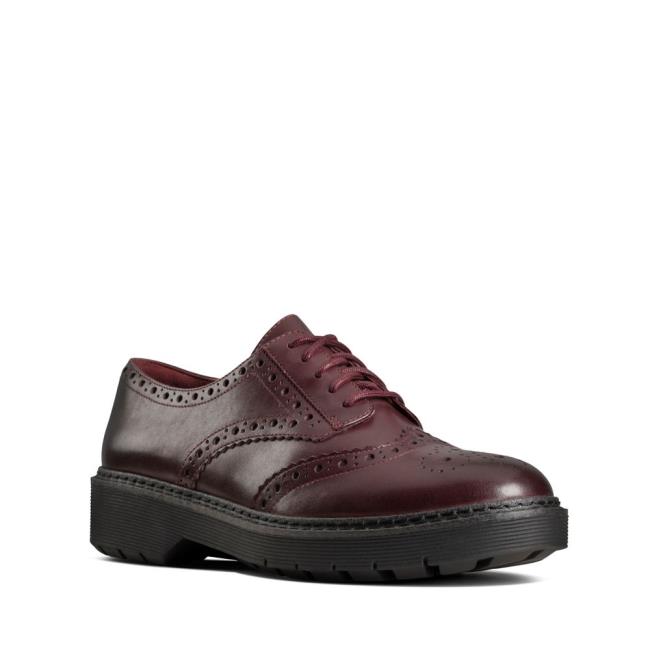 Clarks Witcombe Echo Ravni Čevlji Ženske Bordo | CLK827RQZ