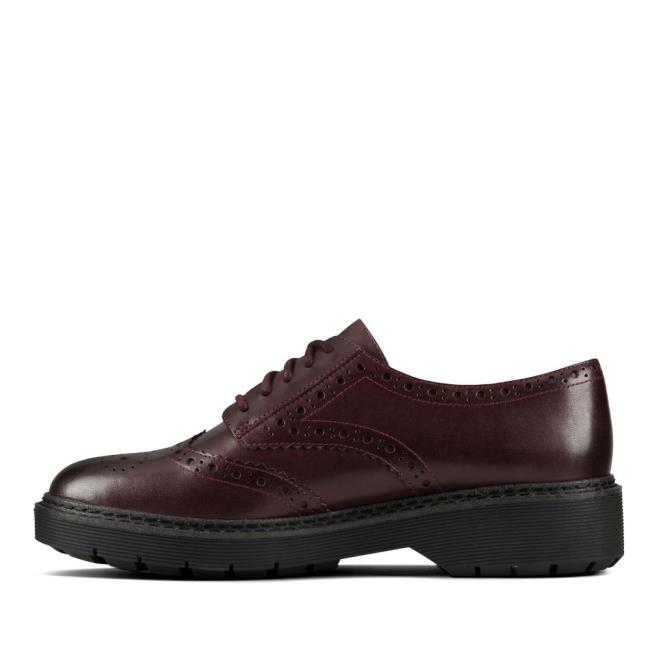 Clarks Witcombe Echo Ravni Čevlji Ženske Bordo | CLK827RQZ