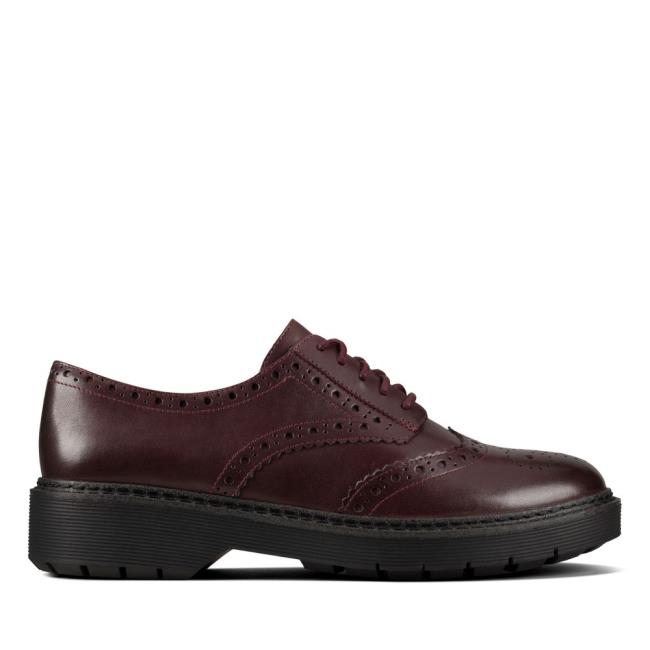 Clarks Witcombe Echo Ravni Čevlji Ženske Bordo | CLK827RQZ